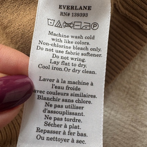 Everlane Men’s Beige Coolmax The Now Sweat Cotton Crewneck Sweater L Minimalist - Picture 7 of 8